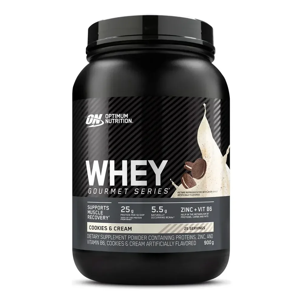 Whey Gourmet Series 25 Serv Optimum Nutrition Com Sabor De Creme Cookies And Cream