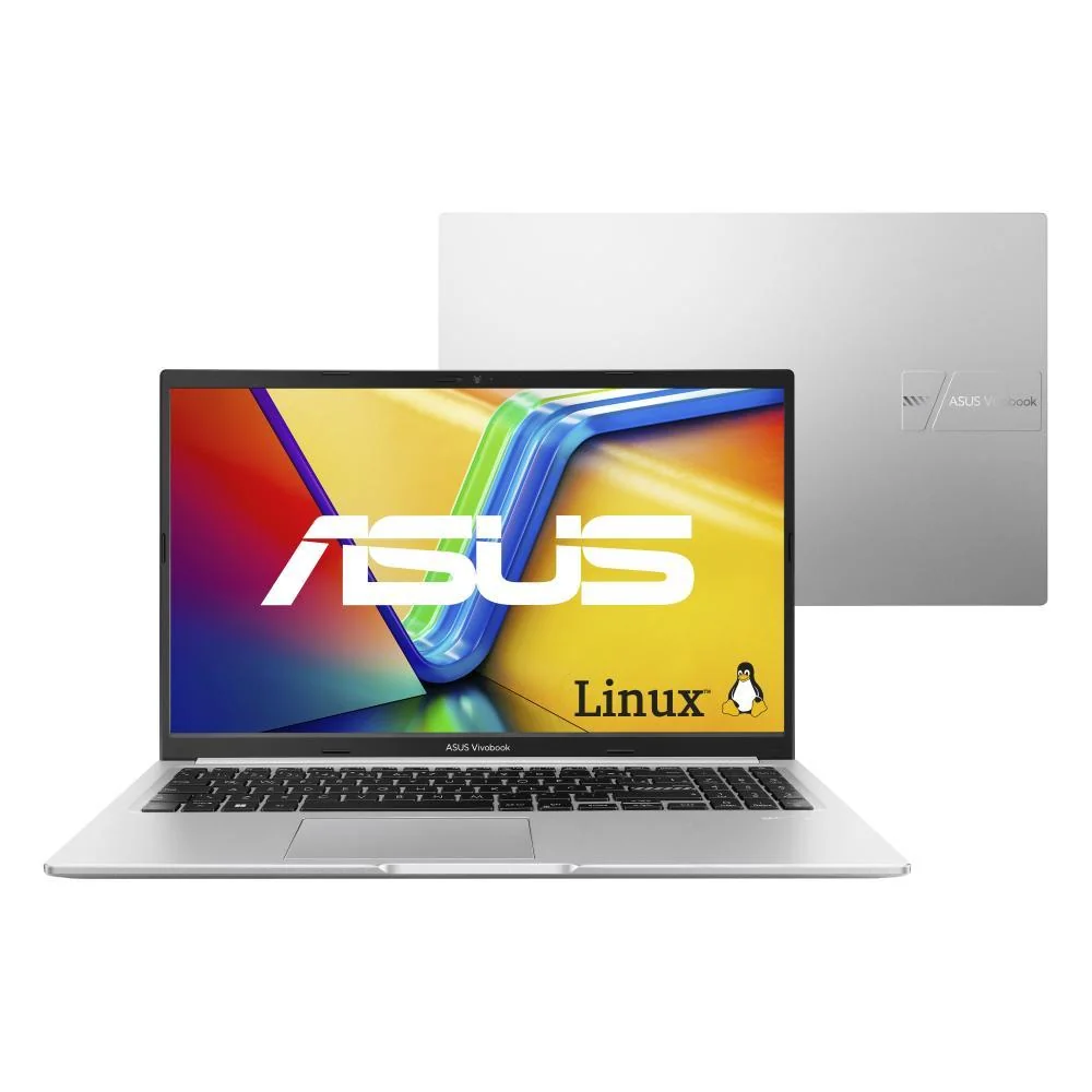 Notebook ASUS Vivobook 15 M1502YA AMD Ryzen 7 5825U 16GB Ram 512GB SSD Linux 15,6" FHD Silver  NJ612