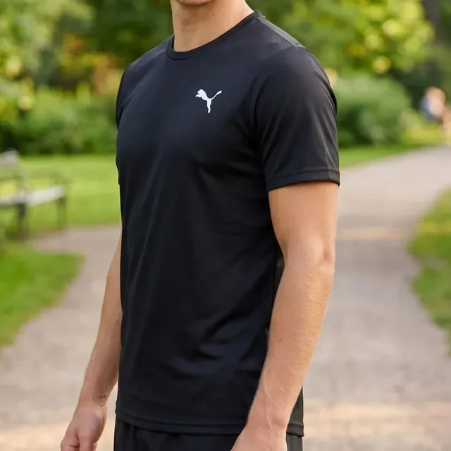 Camiseta Puma Masculina Térmica Manga Curta Proteção Uv 50+