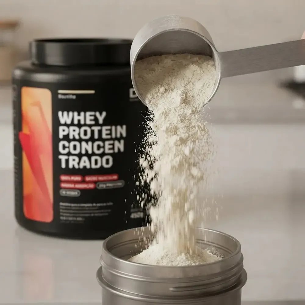Whey Protein Concentrado - DUX Nutrition Pote 450g - Sabor Baunilha