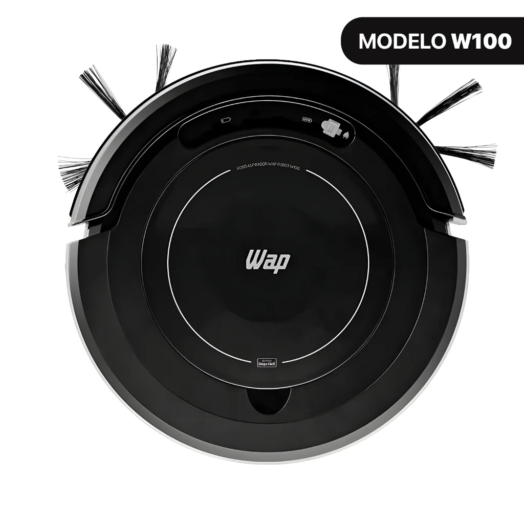 Aspirador de Pó Robô WAP Robot W100 3 em 1 Antiqueda Bivolt 17W