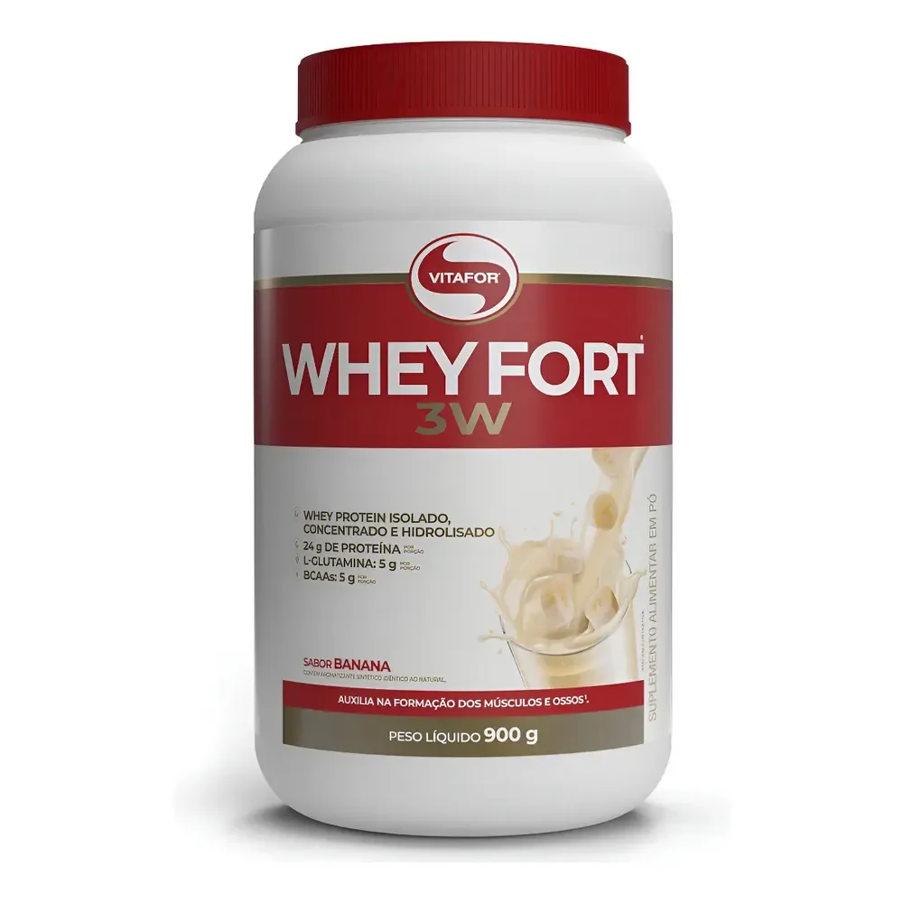 Whey Fort 3w Banana 900g Vitafor Banana