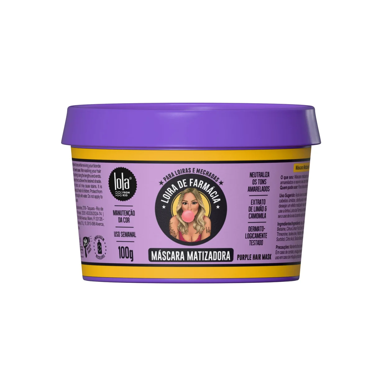 Lola Cosmetics Máscara Matizadora Loira de Farmácia 100 g
