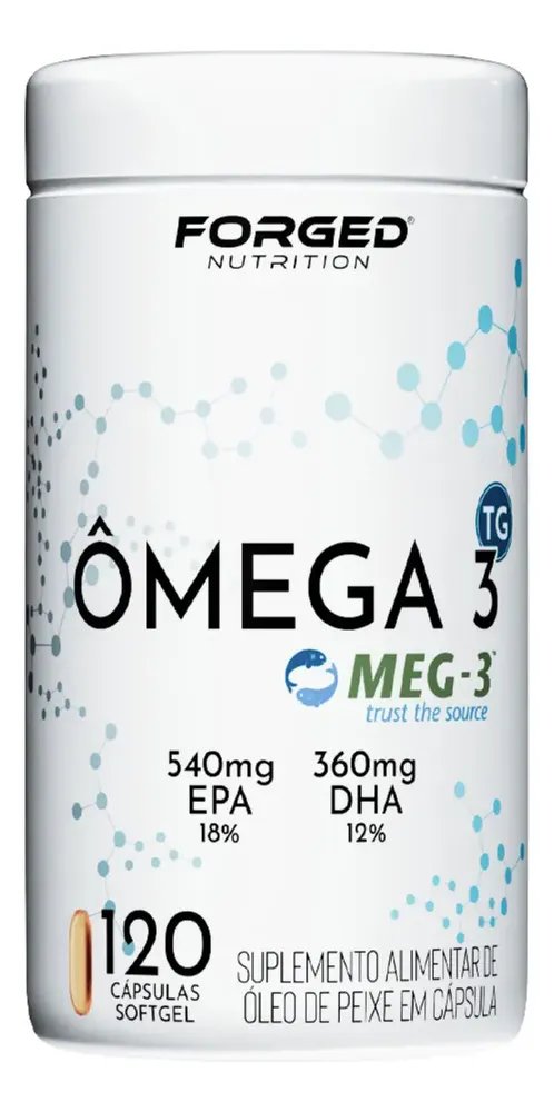 Ômega 3 Tg Meg-3 18/12 Alta Concentração Epa 540mg Dha 360mg 120 Cápsulas Forged Nutrition