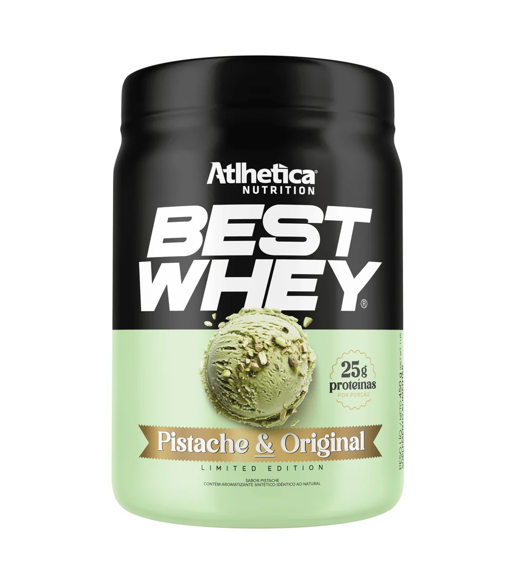 Atlhetica Nutrition Best Whey, Sabor Pistache, 450g, Suplemento Proteico em Pó, 25g de Proteína por Porção, Edição Limitada