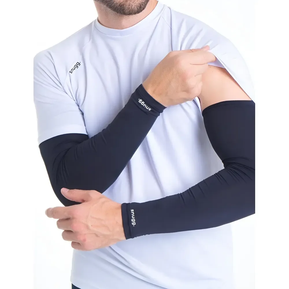 Par Manguito Proteção Solar Uv50 Mangote Manga Ciclismo Cor Preto Tamanho M