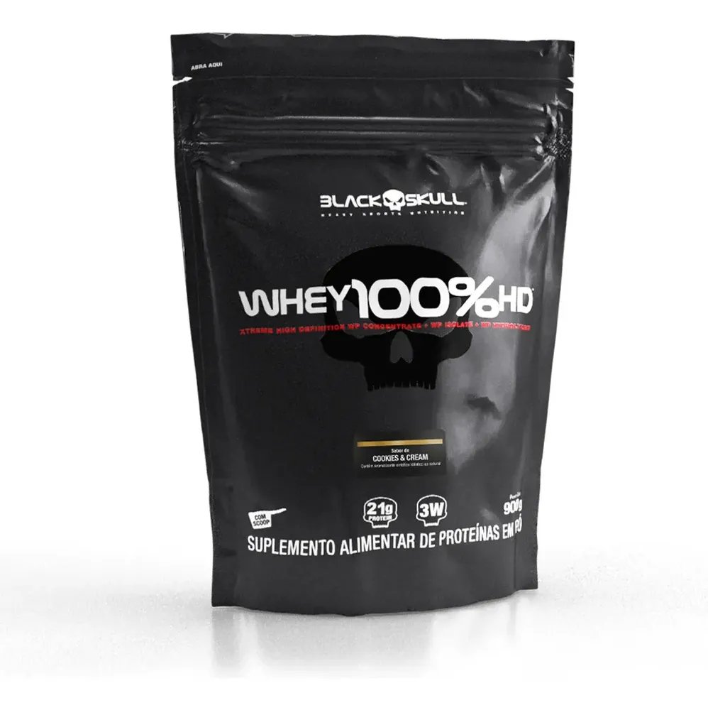Proteína Black Skull Whey 100% HD em pó sabor Cookies and cream x 900g