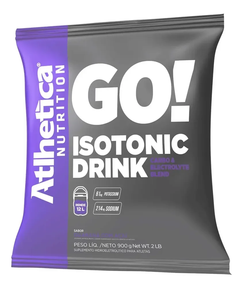 GO! Isotonic Drink 900g Atlhetica Nutrition SABOR:Guaraná com Açaí