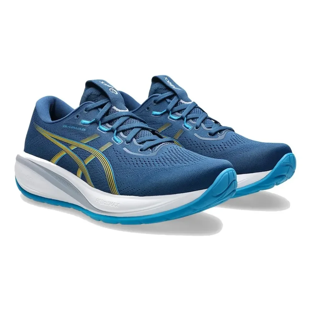 Tênis Asics Gel-cumulus 28 Masculino Azul/amarelo 44 Br