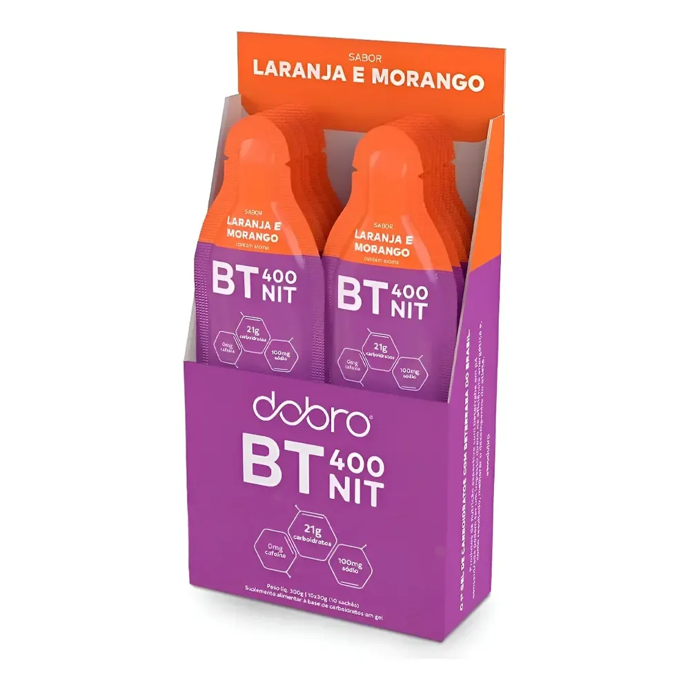 Bt Nit 400 Gel Cx 10 Unid 10 X 30g  Dobro Laranja C/ Morango Laranja E Morango