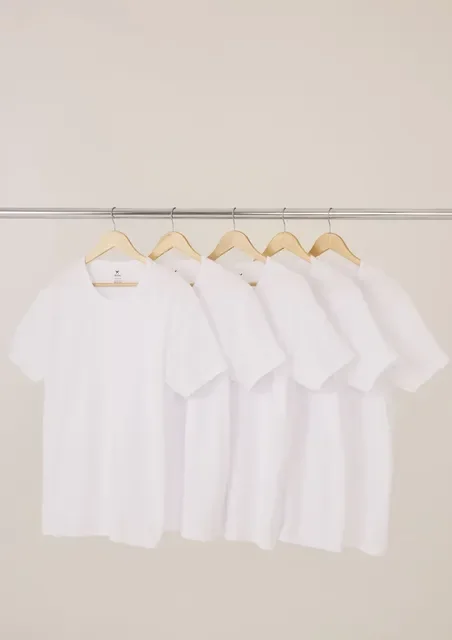 Kit Com 5 Camisetas Masculinas Básicas Slim Hering