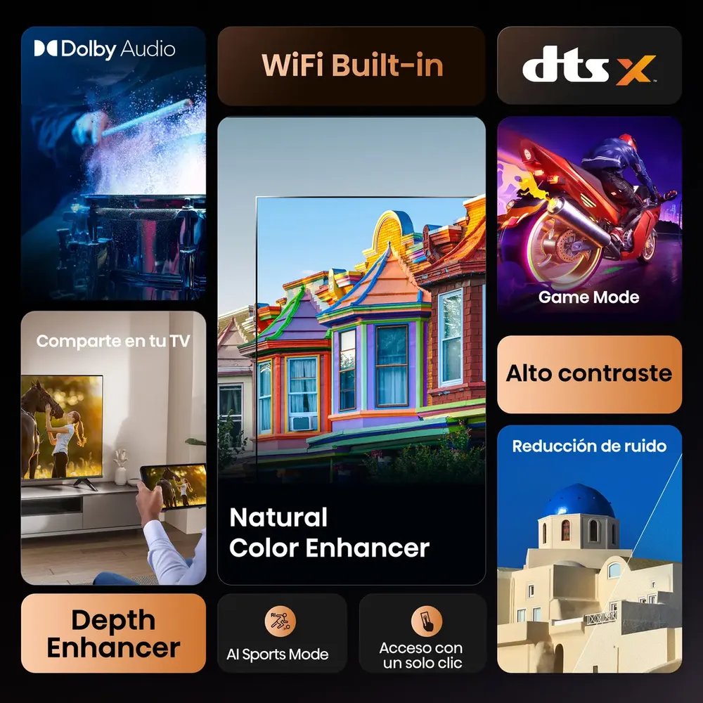 Smart TVHisense FHD 40" Polegadas 40A4NV com HDR10, DTS Virtual X, Compatibilidade Alexa