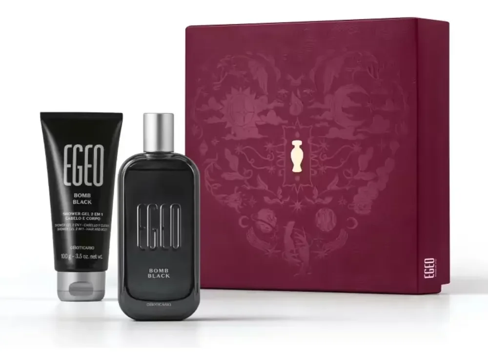 Kit Shower Sabonete Corporal Egeo Com Perfume O Boticário Bomb Black 90 ml