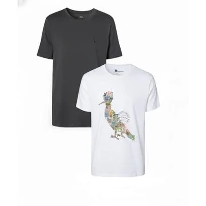 Kit 2 Camisetas Estampa Pica-Pau Selo e Notificação Reserva