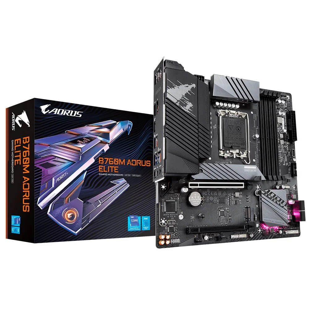 Placa mãe LGA 1700 - Gigabyte B760M Aorus Elite DDR5 (Micro ATX)