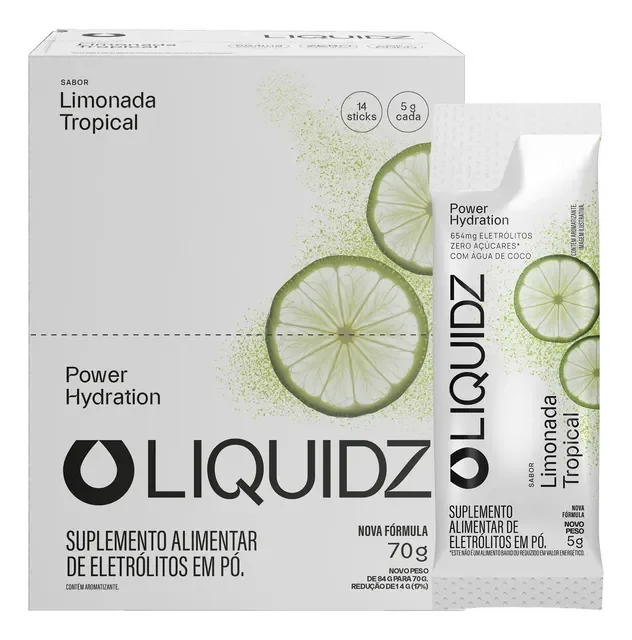 Liquidz® Eletrólitos Em Pó Zero Açúcar Cx 14 Doses