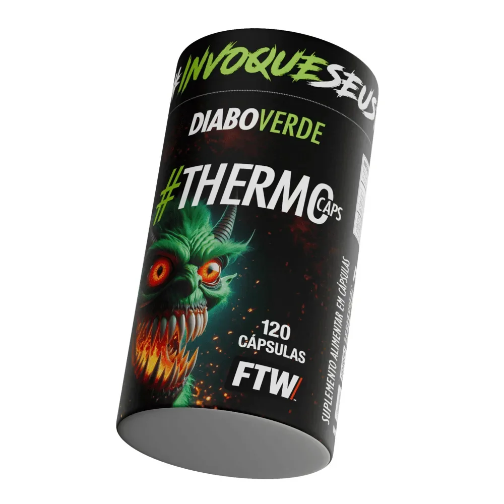 Thermo Caps Pote 120 Cáps Termogênico Com Cafeína - DIABO VERDE - FTW