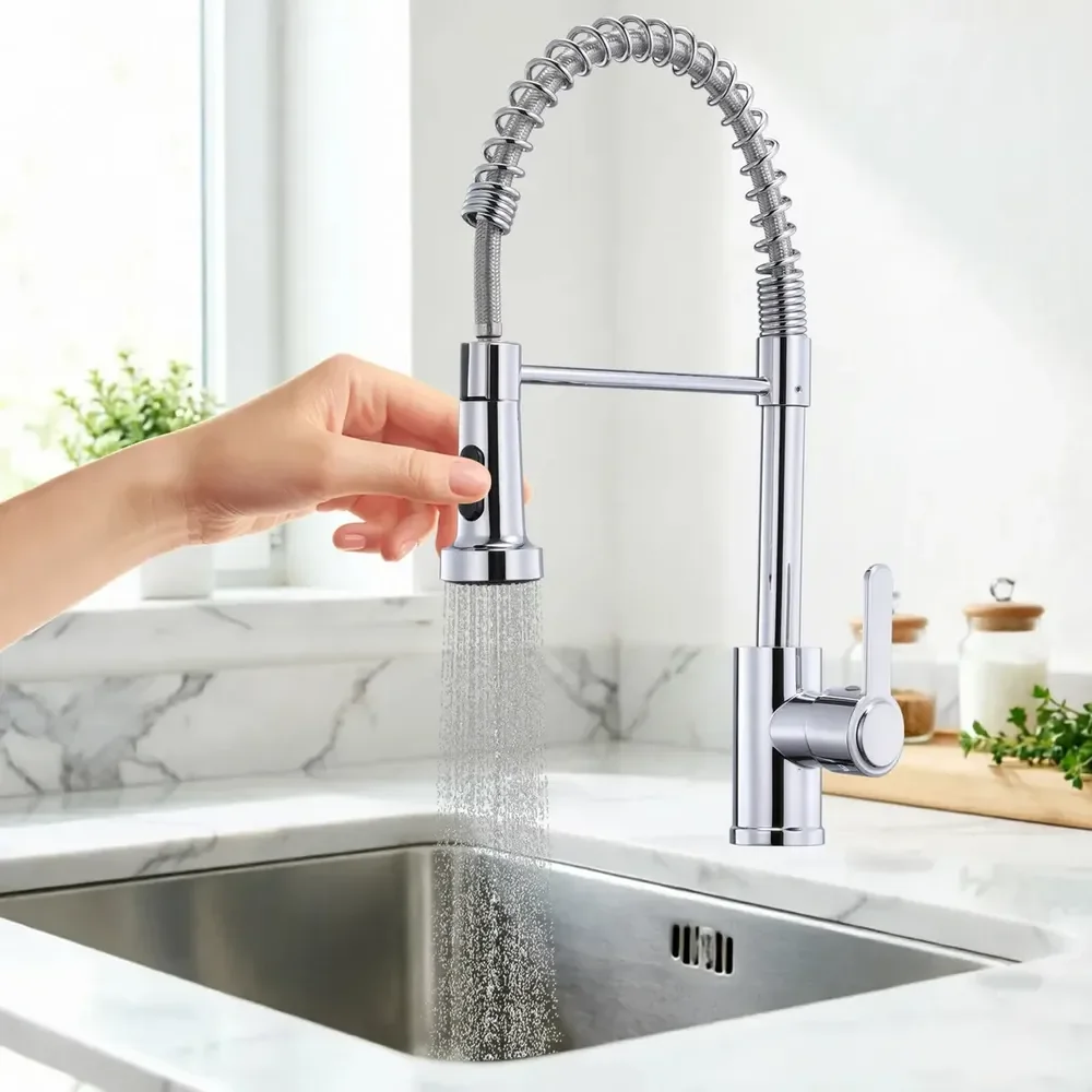 Torneira Aço Inoxidável Hongyu Luxo Flexível Prateado Brilhante