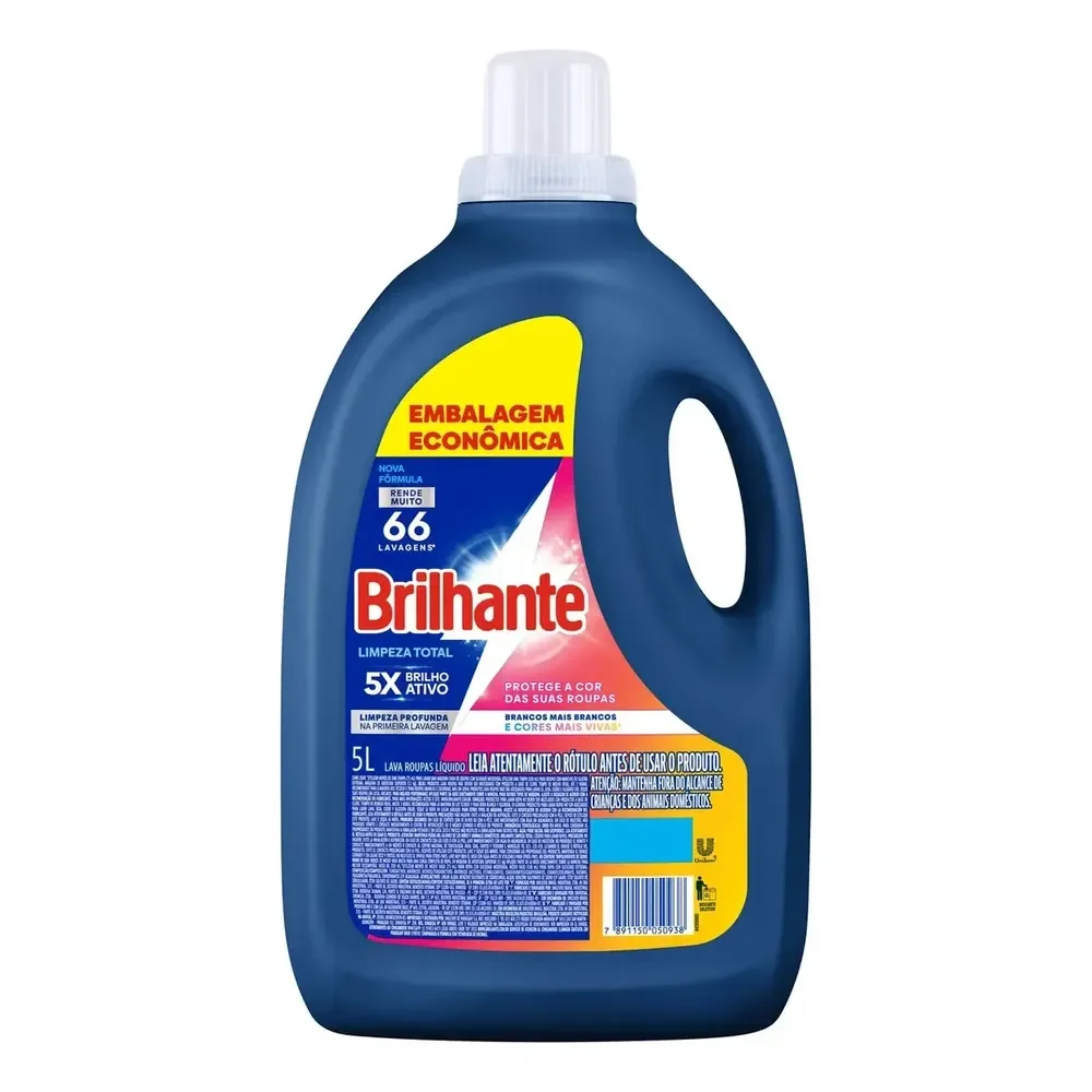 Brilhante Lava Roupas Líquido Limpeza Total 5 L