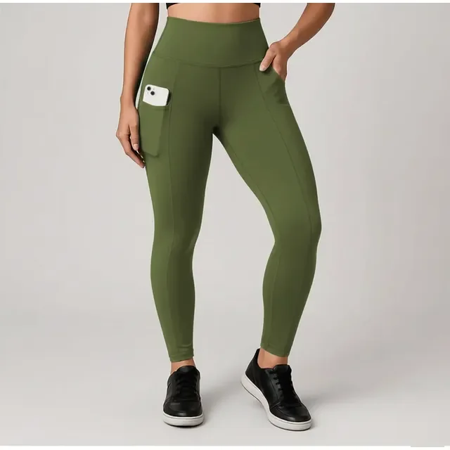 Calça Legging Feminina Fitness Grossa Cintura Alta Com Bolso