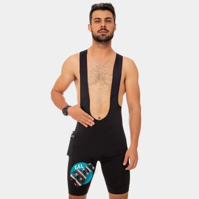 Bretelle Masculino Ciclismo Short Forro Gel Alta Performance