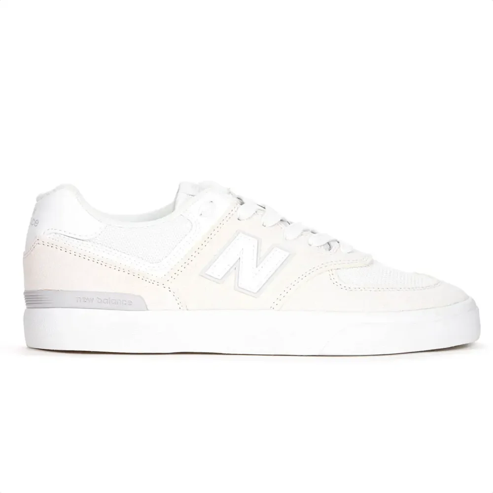 Tênis New Balance 574 Vulc Numeric Respirável Borracha Couro Bege 43 Br