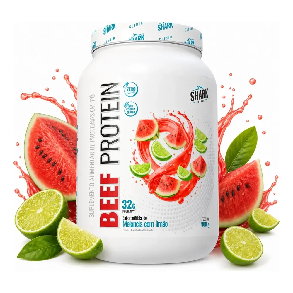 Beef Protein 900g Shark Pro Sabor Melancia E Limão Melancia Com Limão