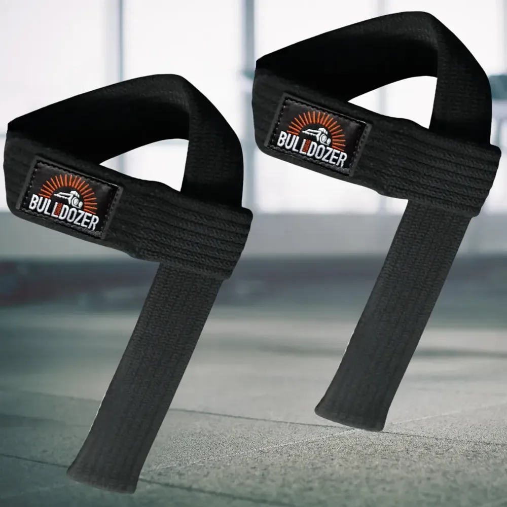 Strap Academia Bulldozer Preto Algodão 50cm Musculação