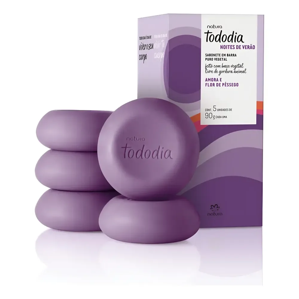 Sabonete Tododia Amora E Flor De Pêssego 5x90g - Natura