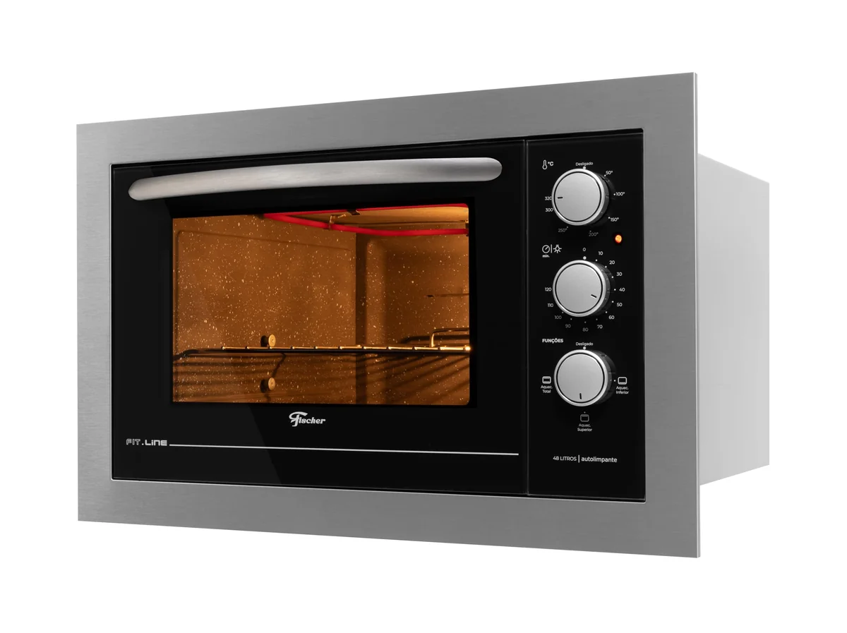 FISCHER FORNO ELÉTRICO EMBUTIR FIT LINE 48L INOX 220V 34493-95486