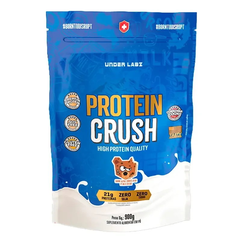 Suplemento Protein Crush 900g Under Labz Cookies & Cream Biscoitos Recheados