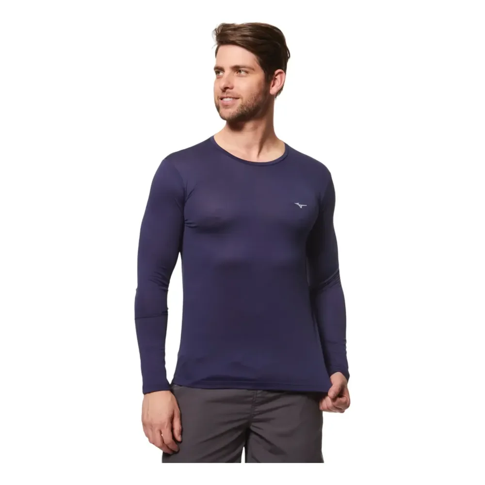 Camiseta Masculina Manga Longa Nirvana Mizuno Aznoit Liso M Lisa