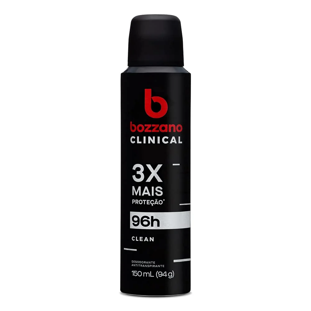 Bozzano Desodorante Clinical Clean Antitranspirante Aerossol Masculino 150Ml