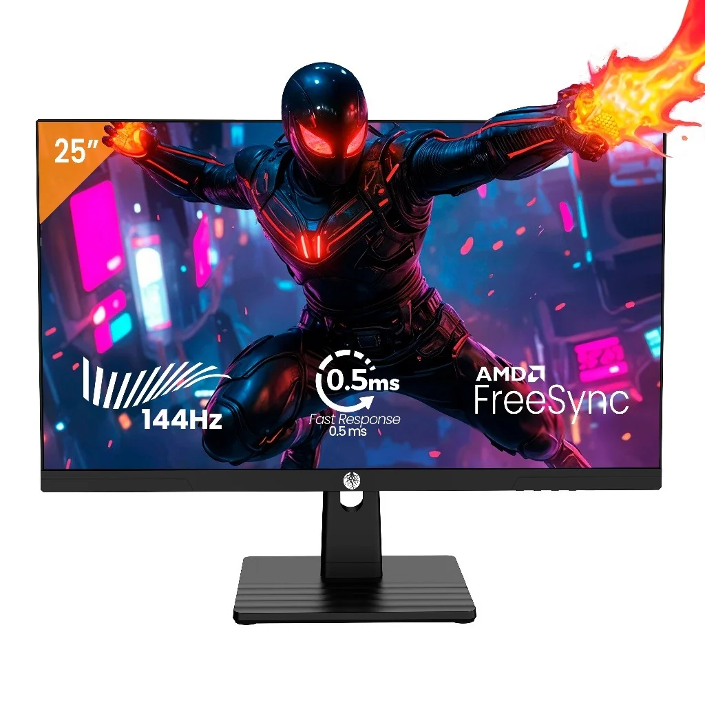 Monitor Gamer Haiz 25'' 144hz 0.5ms 1920x1080 HDR10 Resolução FHD HDMI/DP Painel IPS VESA Alta Taxa de Atualização