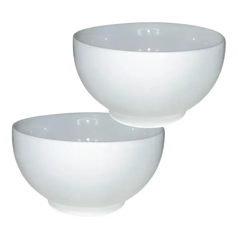 Cumbuca 500ml Porcelana Branca Terramada Tigela Para Sopa Açaí Branco
