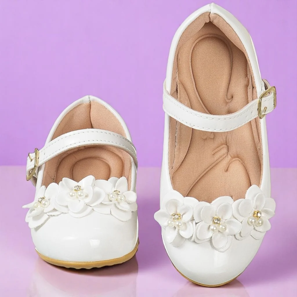 Sapatilha Infantil Menina Moça Sapato Boneca Feminina Sapatinho Daminha Fivela 16 ao 34 Festa Flor