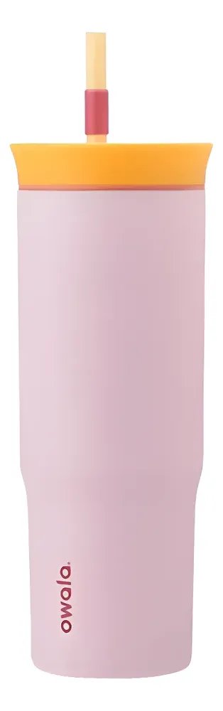 Copo Térmico Owala Tumbler Inox Com Canudo 710ml Pink Candy Rosa Lisa