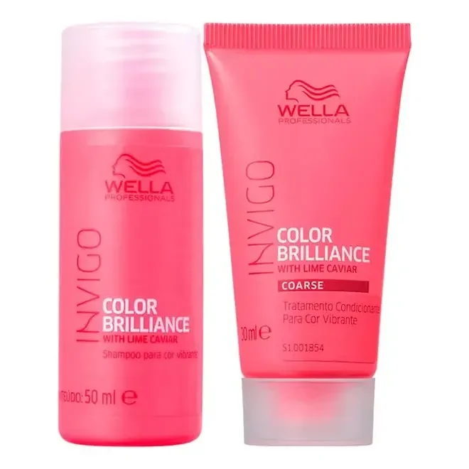 Kit Wella Pro Invigo Brilliance-shampoo 50ml E Máscara 30ml
