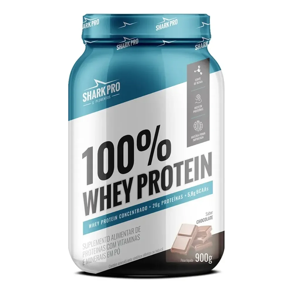 100% Whey Protein Pote 900g Shark Pro Chocolate