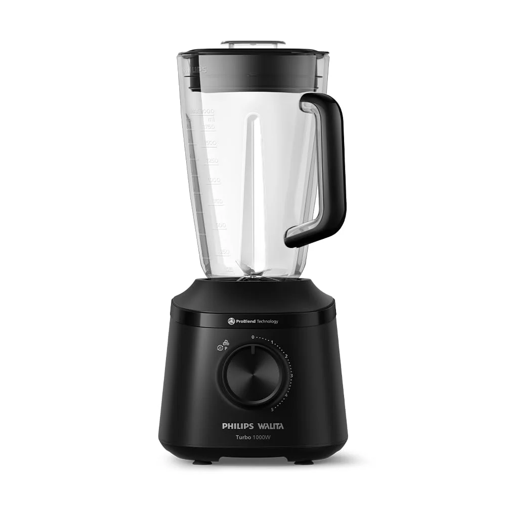Philips Walita, Liquidificador Série 3000 Turbo, 220V, Preto, 1000W - HR2270/90
