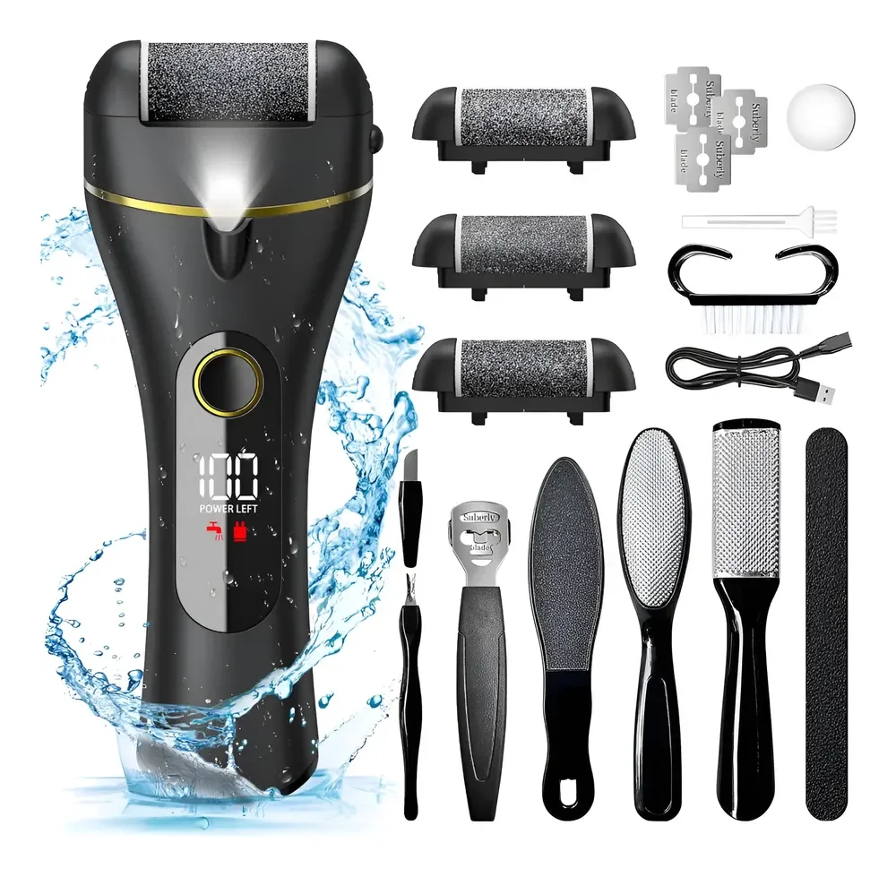 Lixador Para Pés Elétrico Completo Removedor Rachadura Calos 127/220v