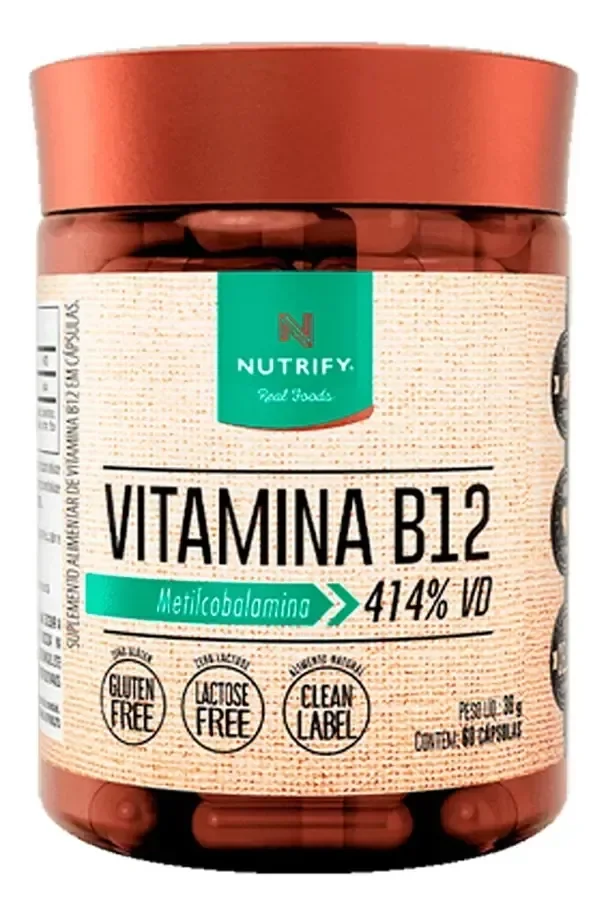 Vitamina B12 Metilcobalamina 60 Cápsulas Nutrify Cápsulas