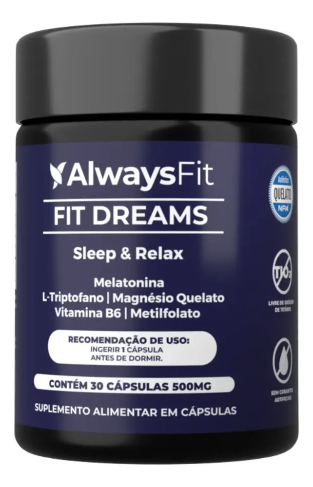 Fitdreams Alwaysfit | Melatonina + Vitaminas |  30 Cápsulas Sem Sabor