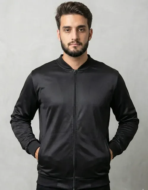 Jaqueta Masculina Bomber Chimpa Com Zíper E Bolsos