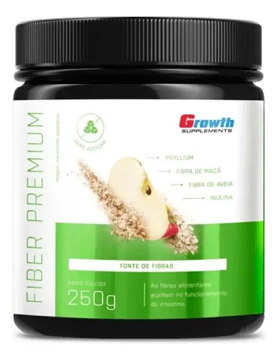 Fiber Premium 250g Growth Supplements Psyllium Fibra De Maçã Fibra De Aveia Inulina