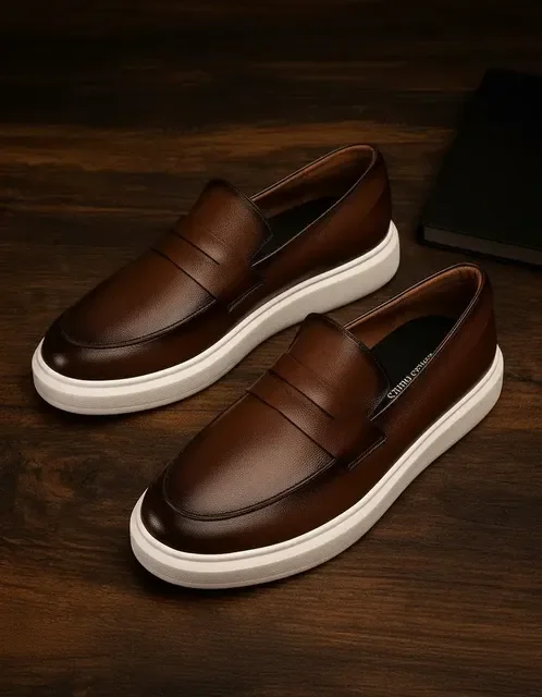 Sapato Masculino Mocassim Loafer Couro Casual Comfort Luxo