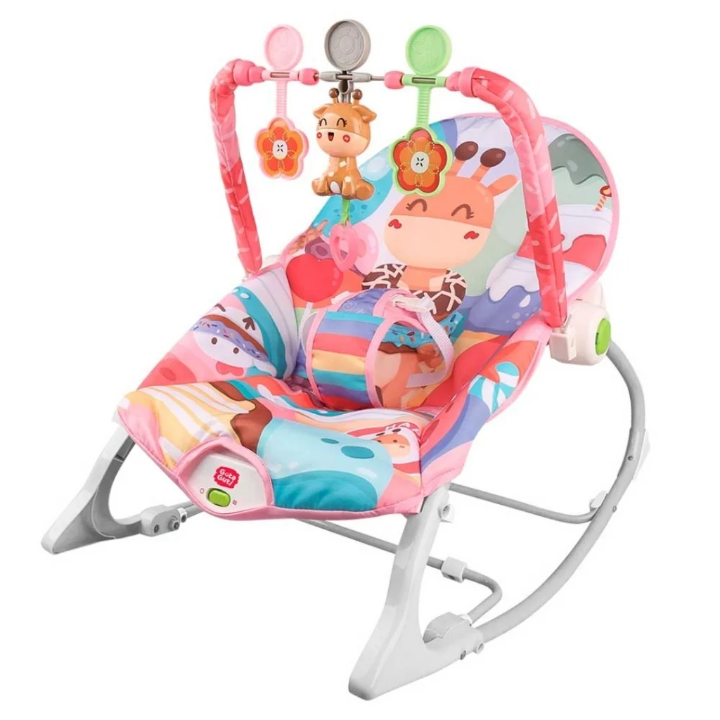 Cadeira de Descanso e Balanço P/ Bebê Baby Vibratória Com Musical e Brinquedos Didático Zippy Toys
