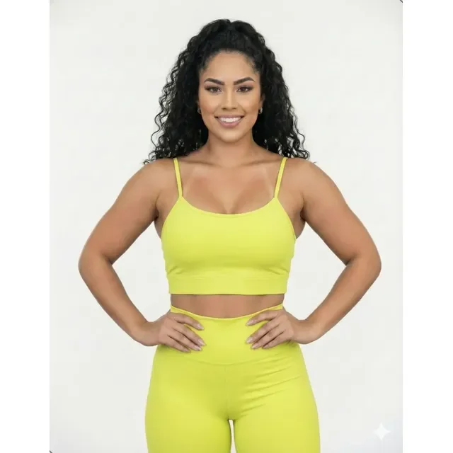 Top Fitness Academina De Alcinha Fina Com Bojo