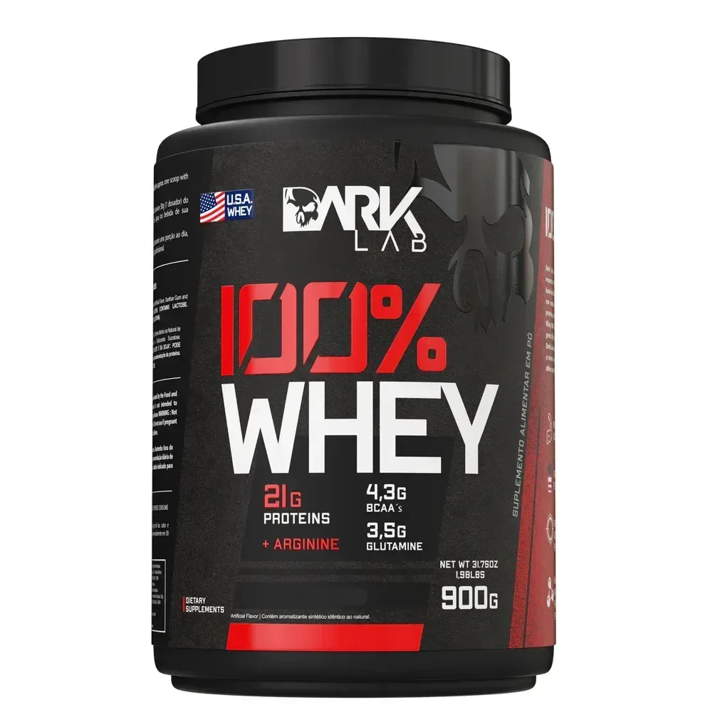 100% Whey Protein 900g Sabores - Dark Lab Sabor Cappuccino