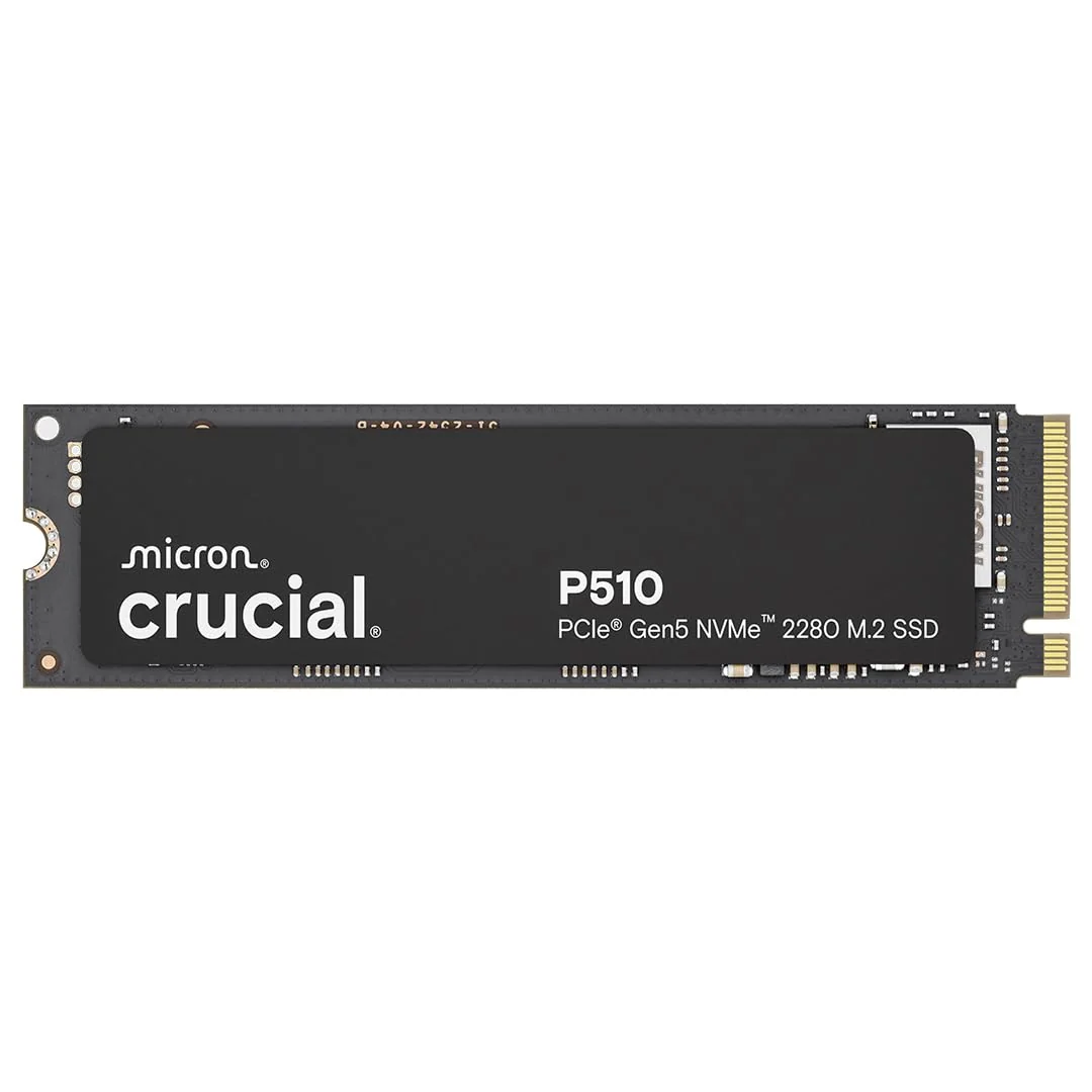 Crucial SSD NVMe P510 1TB Gen5, até 11.000 MB/s, SSD PCIe 5.0 M.2 2280, unidade de estado sólido interna, compatível com laptop, desktop + software Acronis - CT1000P510SSD8-01